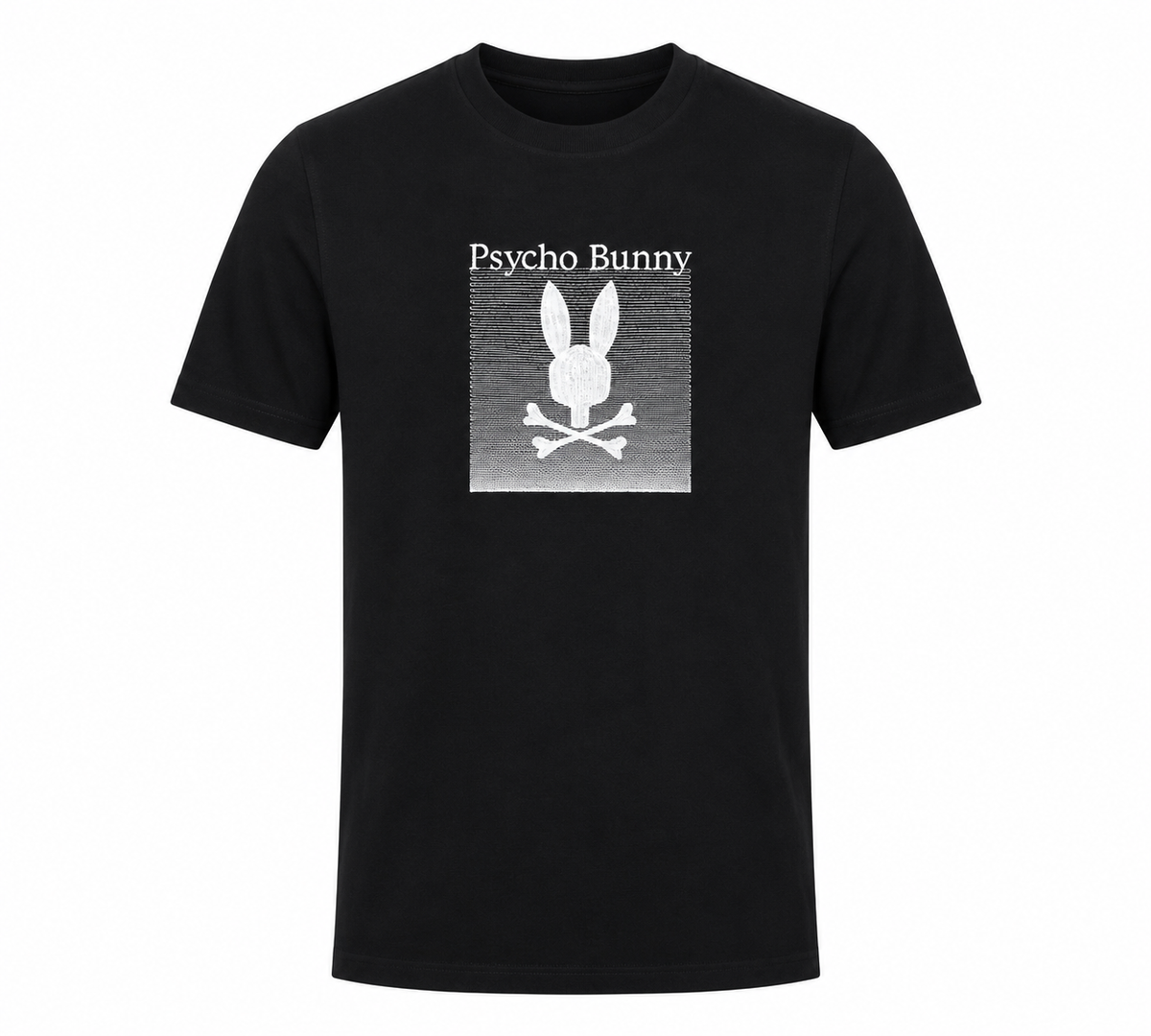 Camiseta Psycho Bunny Graphic Skull Negra