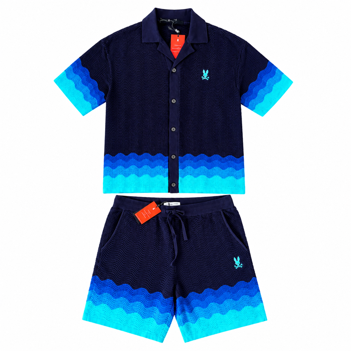 Conjunto Navy & Aqua
